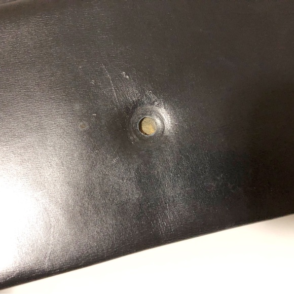 Authentic Dior black leather clutch bag with golden hardware - Picture 5 of 12